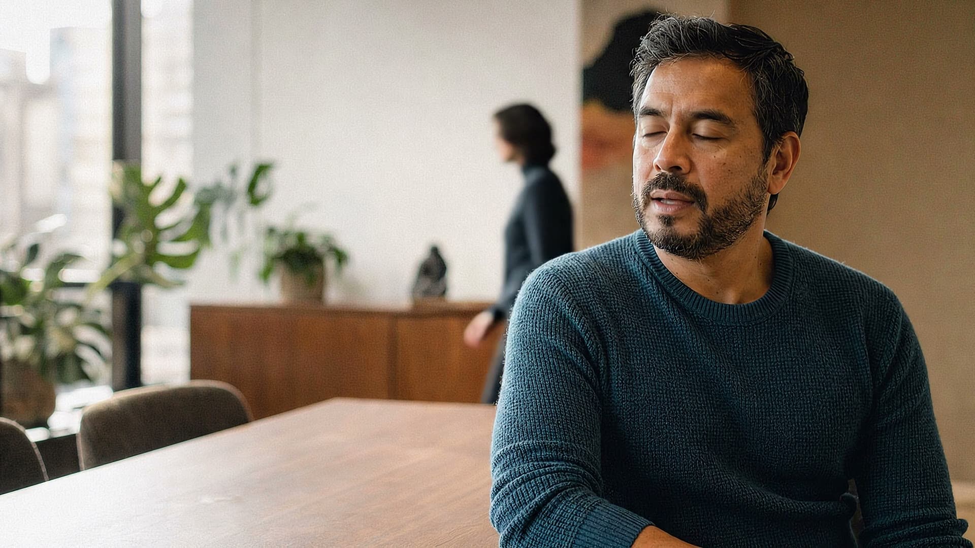 Retrato de un ejecutivo de tecnología en su oficina